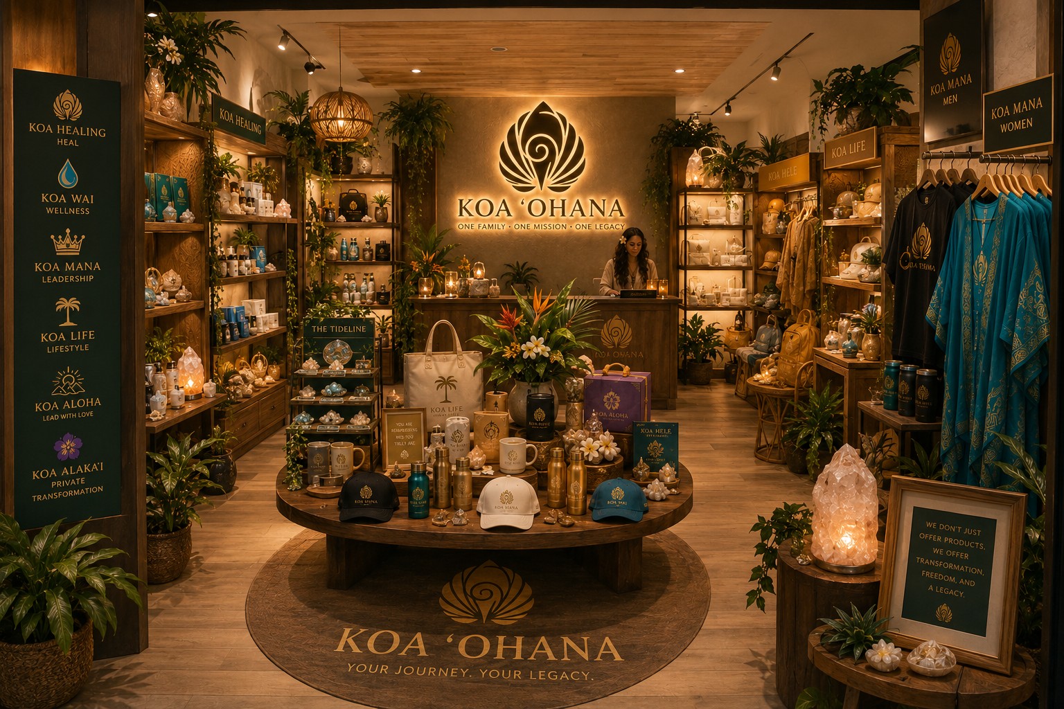 Koa merchandise and recognition concept